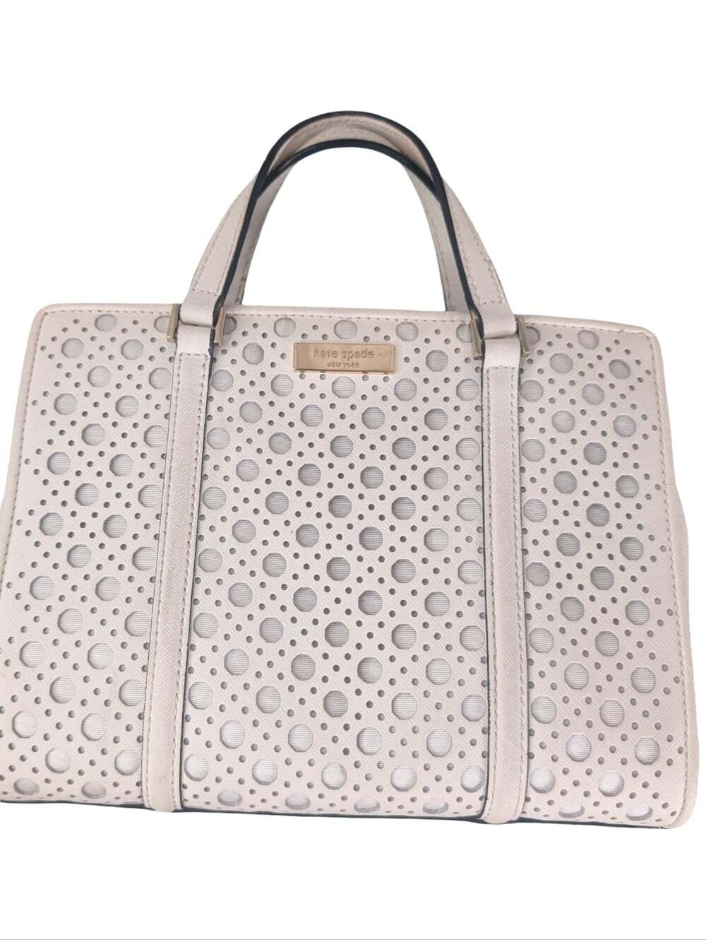 Kate Spade Mini Romy Perforated Satchel Bright White